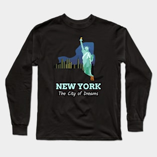 New York Statue Of Liberty Long Sleeve T-Shirt